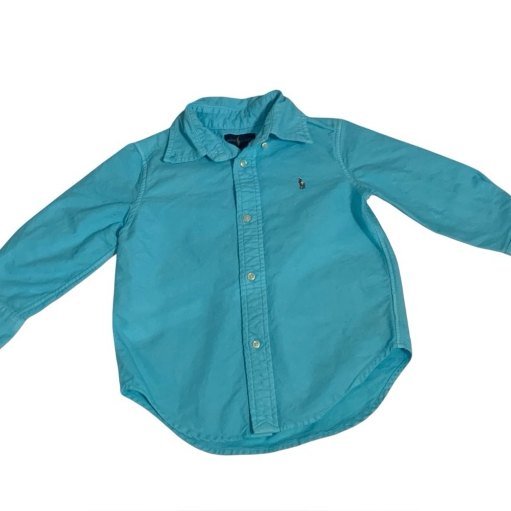 Ralph Lauren Kids Turquoise Button Down Shirt